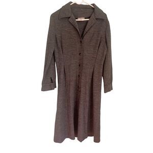 Vintage‎ David crystal gray thick button dress